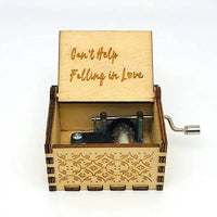 HKM-189651 Falling in Love Hand Crank Wooden Music Box for Romantic Gifts