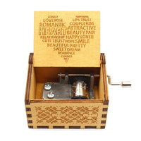 HKM-189651 Falling in Love Hand Crank Wooden Music Box for Romantic Gifts