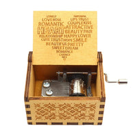 HKM-189651 Falling in Love Hand Crank Wooden Music Box for Romantic Gifts