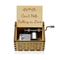 HKM-189651 Falling in Love Hand Crank Wooden Music Box for Romantic Gifts