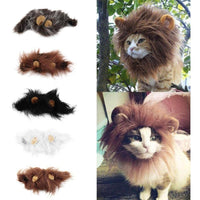 HKM-189651 Lion Mane Wig Costume for Small Dogs and Cats – Festive Headwear for Halloween and Parties