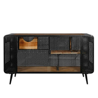 HKM-189651 Spacious Cat House with Tempered Glass Doors for Living Rooms and Dens