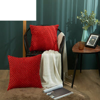 HKM-189715 Solid Color Striped Pillowcase in Spandex Material - 45x45cm for Living Room and Bedroom