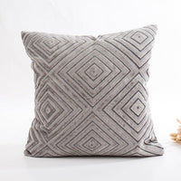 HKM-189715 Solid Color Striped Pillowcase in Spandex Material - 45x45cm for Living Room and Bedroom