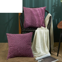 HKM-189715 Solid Color Striped Pillowcase in Spandex Material - 45x45cm for Living Room and Bedroom