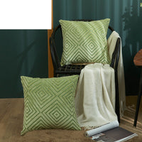 HKM-189715 Solid Color Striped Pillowcase in Spandex Material - 45x45cm for Living Room and Bedroom