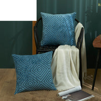 HKM-189715 Solid Color Striped Pillowcase in Spandex Material - 45x45cm for Living Room and Bedroom