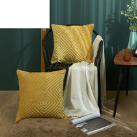 HKM-189715 Solid Color Striped Pillowcase in Spandex Material - 45x45cm for Living Room and Bedroom