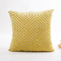 HKM-189715 Solid Color Striped Pillowcase in Spandex Material - 45x45cm for Living Room and Bedroom