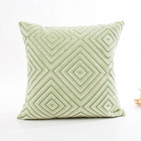 HKM-189715 Solid Color Striped Pillowcase in Spandex Material - 45x45cm for Living Room and Bedroom