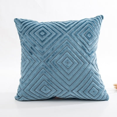 HKM-189715 Solid Color Striped Pillowcase in Spandex Material - 45x45cm for Living Room and Bedroom