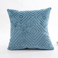 HKM-189715 Solid Color Striped Pillowcase in Spandex Material - 45x45cm for Living Room and Bedroom