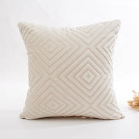 HKM-189715 Solid Color Striped Pillowcase in Spandex Material - 45x45cm for Living Room and Bedroom