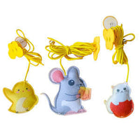 HKM-189843 Interactive Telescopic Cat Toy with Feather and Elastic Rope for Engaging Playtime