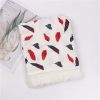 HKM-189971 Children's Pure Cotton Printed Tassel Blanket - Soft, Skin-Friendly Baby Gauze for All Seasons (100x120cm)