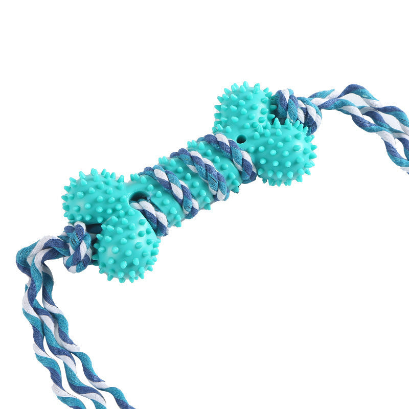 HKM-190099 Molar Teeth Cleaning Dog Rope Bite Ball - Interactive & Durable Pet Toy in Various Colors