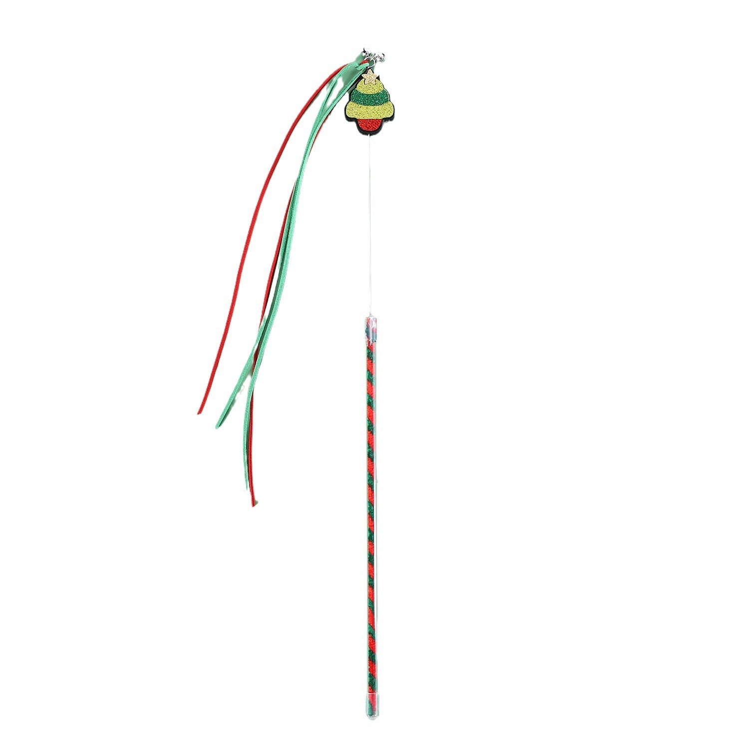 HKM-190291 Christmas Cat Teaser Toy with Interactive Sound and Tassel Bell