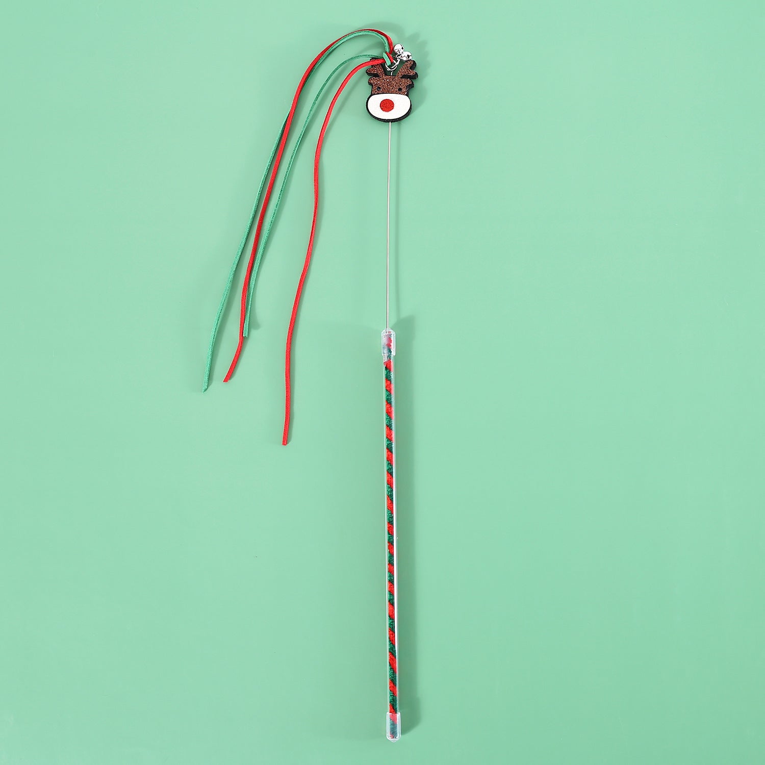 HKM-190291 Christmas Cat Teaser Toy with Interactive Sound and Tassel Bell
