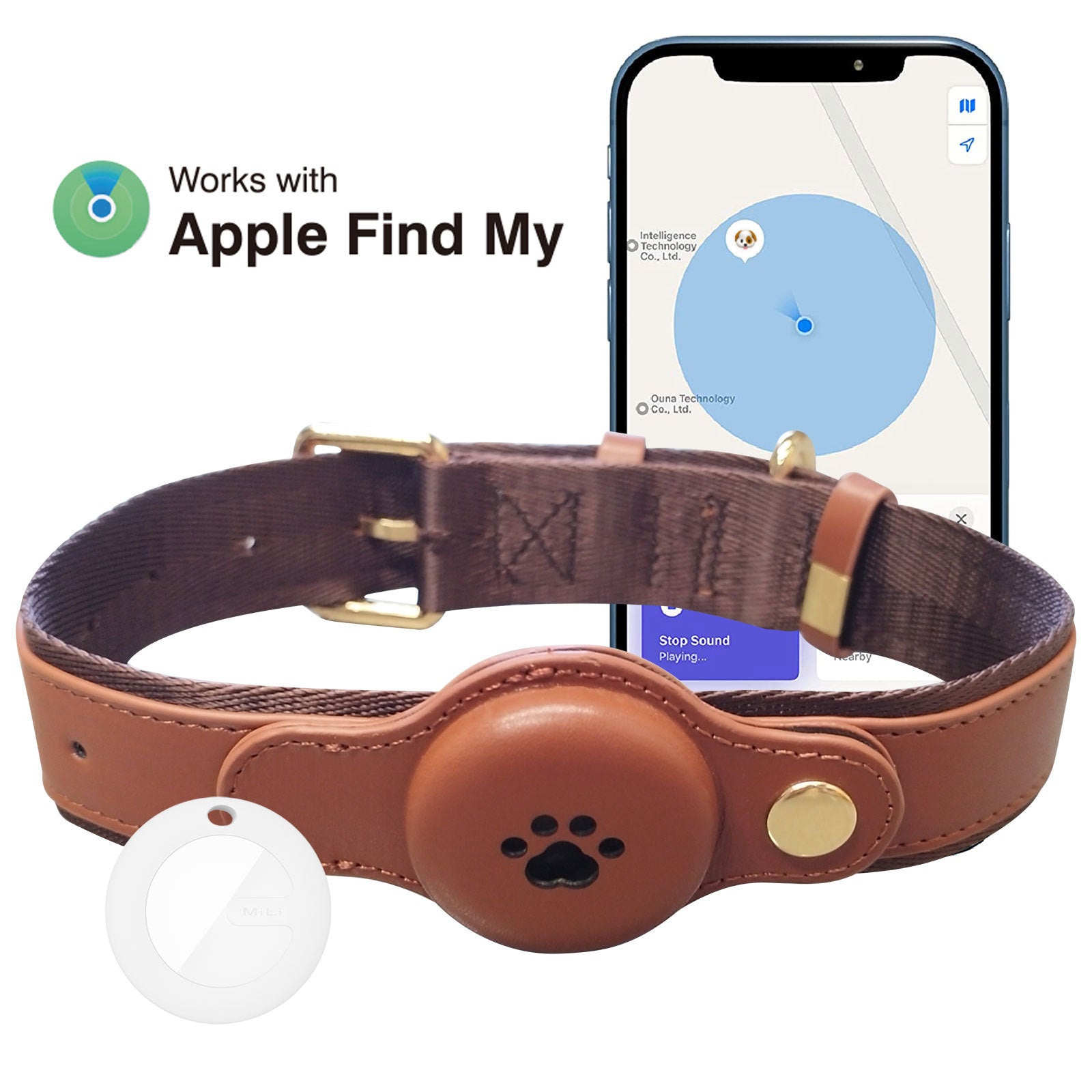HKM-190355 GB Warning Light Pet Anti-lost Positioning Collar