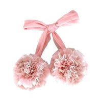 HKM-190355 Yarn Ball Pendant Decorations in Pink White Yellow and Pink White Purple - 11CM Diameter, 1M Length