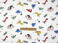 HKM-190483 Dinosaur Print Cotton Twill Pillow Cover for Kids' Bedding and Curtains