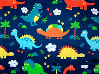 HKM-190483 Dinosaur Print Cotton Twill Pillow Cover for Kids' Bedding and Curtains