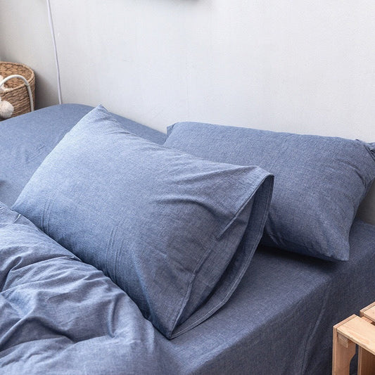 HKM-190483 Japanese Washed Cotton Pillowcase for Standard Pillows - Multiple Colors Available