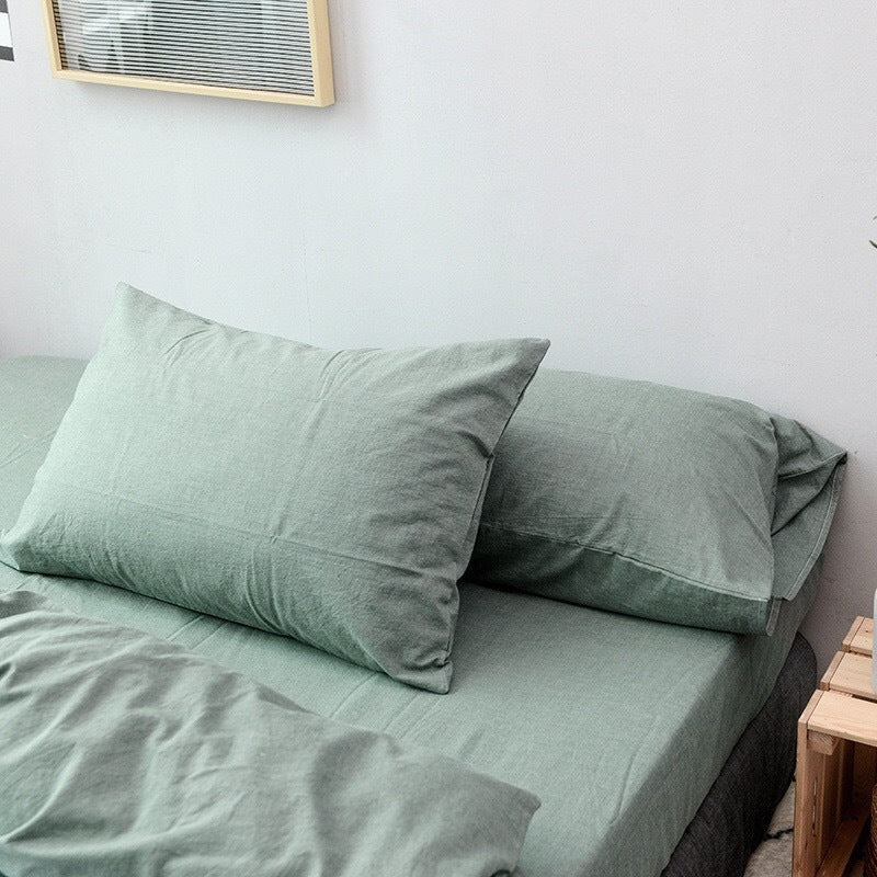 HKM-190483 Japanese Washed Cotton Pillowcase for Standard Pillows - Multiple Colors Available