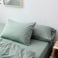 HKM-190483 Japanese Washed Cotton Pillowcase for Standard Pillows - Multiple Colors Available