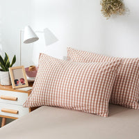 HKM-190483 Japanese Washed Cotton Pillowcase for Standard Pillows - Multiple Colors Available