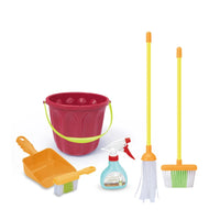 HKM-190483 Kids Cleaning Set - Pretend Play Broom Mop Brush for Preschool Ages 0 to 7 Years