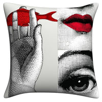 HKM-190483 Modern Linen Pillowcase - Italian Lina Series Decorative Cushion Cover for Art Bedroom and Living Room 45x45cm