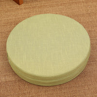 HKM-191123 Embroidered Cotton and Linen Round Cushion Mat, 40cm Diameter, 6cm Thickness