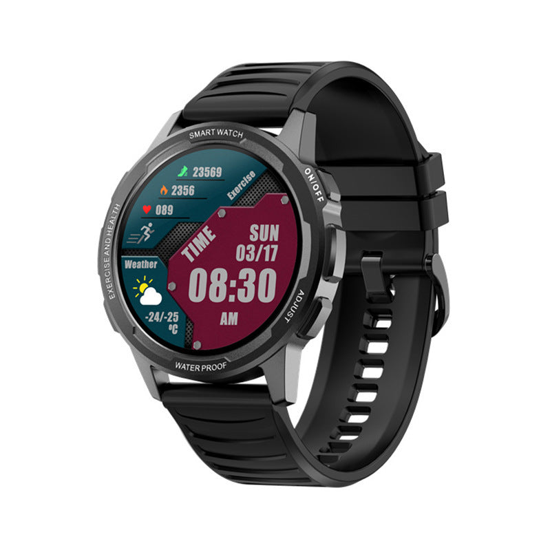 HKM-191315 Touch Screen Heart Rate and Sleep Monitor Pedometer Watch with Silicone Strap and USB Charging