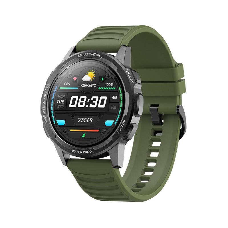 HKM-191315 Touch Screen Heart Rate and Sleep Monitor Pedometer Watch with Silicone Strap and USB Charging