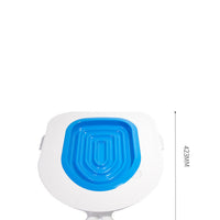 HKM-191635 Cat Toilet Trainer in Blue - PP Material, Squat Design, Solid Quality, Toilet-Suitable, 41.5x42.3x42.0cm