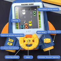 HKM-191763 Kids Racing Steering Wheel Simulation Game Toy for Ages 2 and Up