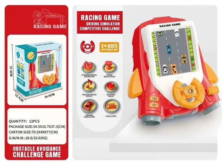 HKM-191763 Kids Racing Steering Wheel Simulation Game Toy for Ages 2 and Up