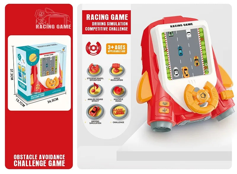 HKM-191763 Kids Racing Steering Wheel Simulation Game Toy for Ages 2 and Up