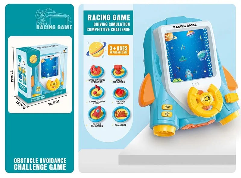 HKM-191763 Kids Racing Steering Wheel Simulation Game Toy for Ages 2 and Up
