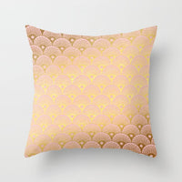 HKM-192019 Nordic Style Metallic Rose Gold Throw Pillow Cover - 45x45 cm, 100% Polyester, Multiple Color Options