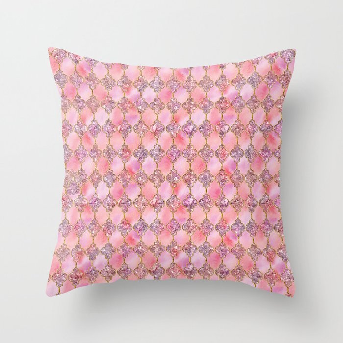 HKM-192019 Nordic Style Metallic Rose Gold Throw Pillow Cover - 45x45 cm, 100% Polyester, Multiple Color Options