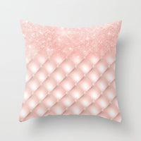 HKM-192019 Nordic Style Metallic Rose Gold Throw Pillow Cover - 45x45 cm, 100% Polyester, Multiple Color Options