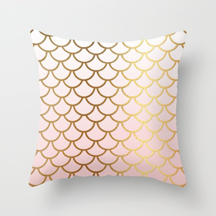 HKM-192019 Nordic Style Metallic Rose Gold Throw Pillow Cover - 45x45 cm, 100% Polyester, Multiple Color Options