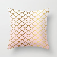 HKM-192019 Nordic Style Metallic Rose Gold Throw Pillow Cover - 45x45 cm, 100% Polyester, Multiple Color Options