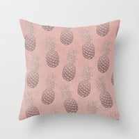 HKM-192019 Nordic Style Metallic Rose Gold Throw Pillow Cover - 45x45 cm, 100% Polyester, Multiple Color Options