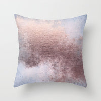 HKM-192019 Nordic Style Metallic Rose Gold Throw Pillow Cover - 45x45 cm, 100% Polyester, Multiple Color Options