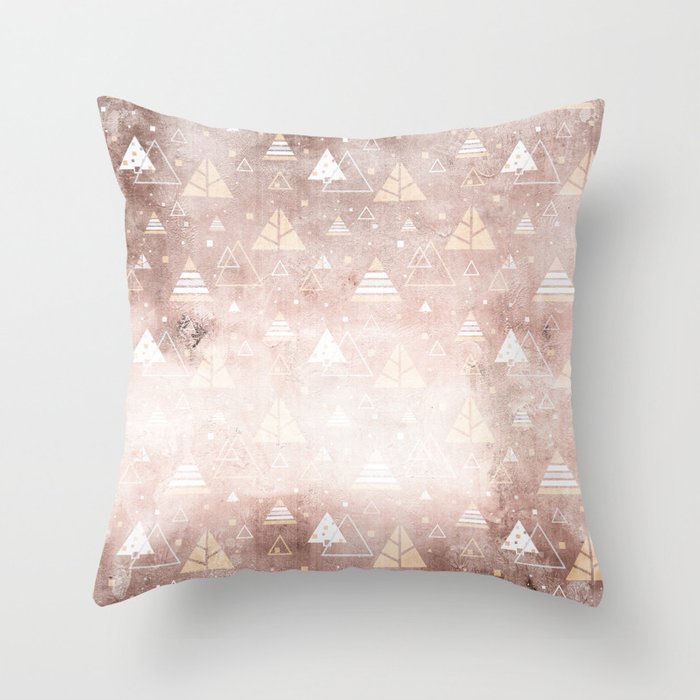 HKM-192019 Nordic Style Metallic Rose Gold Throw Pillow Cover - 45x45 cm, 100% Polyester, Multiple Color Options