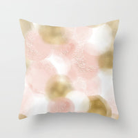 HKM-192019 Nordic Style Metallic Rose Gold Throw Pillow Cover - 45x45 cm, 100% Polyester, Multiple Color Options