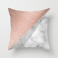 HKM-192019 Nordic Style Metallic Rose Gold Throw Pillow Cover - 45x45 cm, 100% Polyester, Multiple Color Options